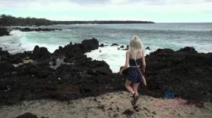 Kate makes it to Hawaii, and you make her cum.